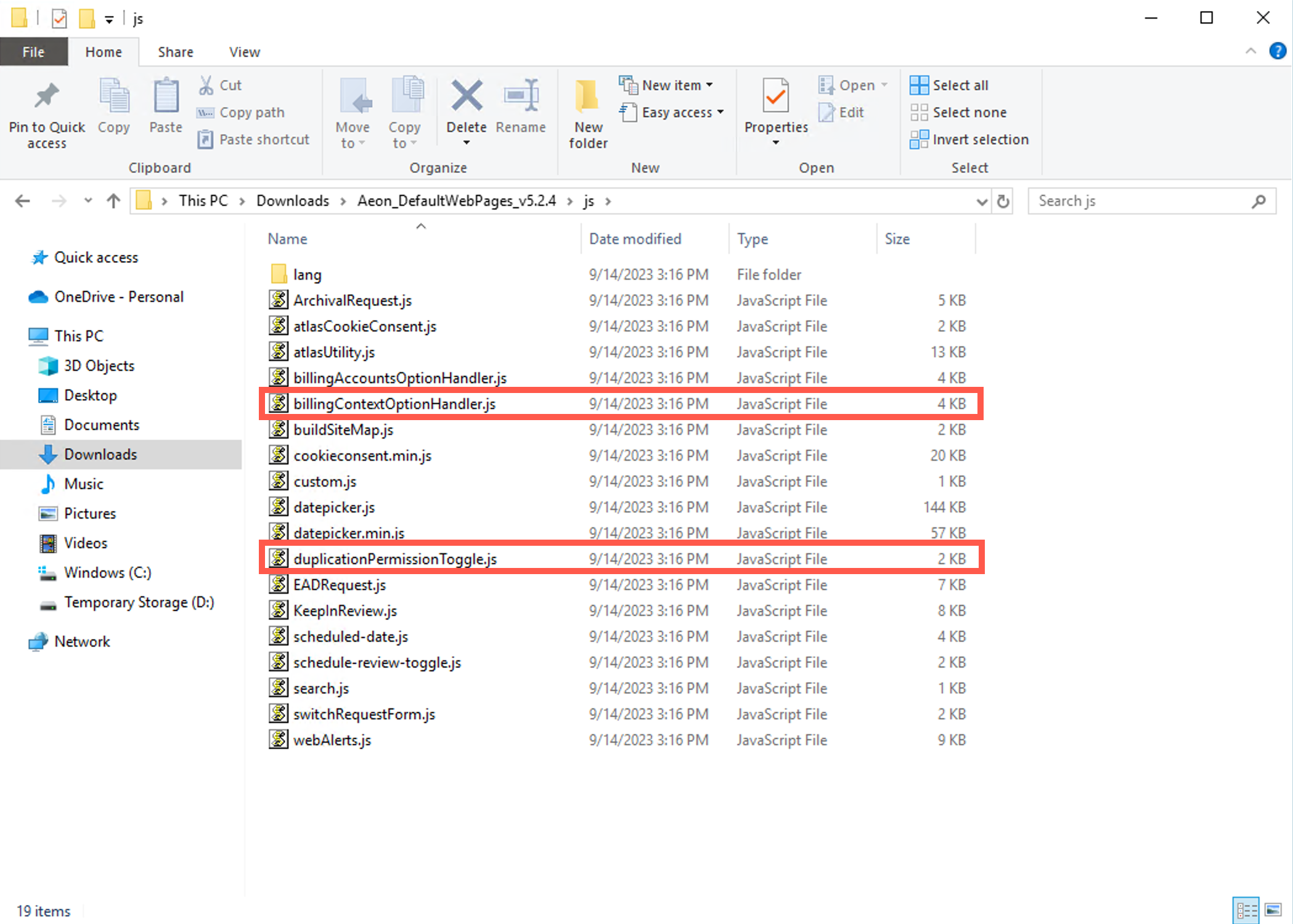 JavaScript Files